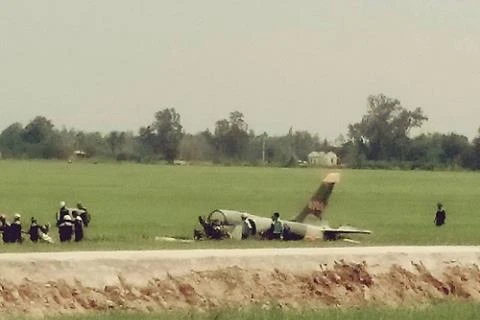 L-39飞机坠毁现场