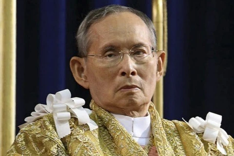 越南国防部长吴春历向泰国国王敬献花圈