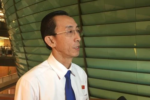 胡志明市代表陈黄银接受越通社记者采访