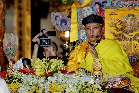 嘉旺竹巴法王在越南举行超度法会（图片来源：越通社）