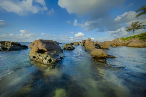 如诗似画的富国岛肯海滩美景。