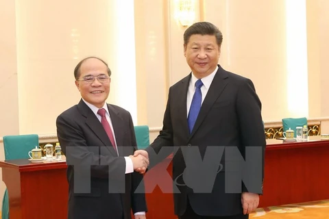 越南国会主席阮生雄会见中共中央总书记、中国国家主席习近平