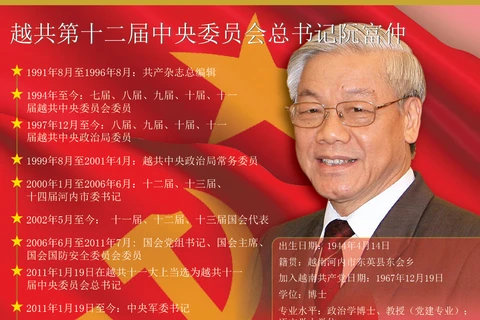 越共第十二届中央委员会总书记阮富仲。