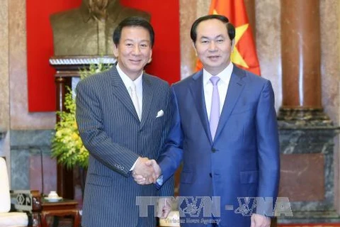 越南国家主席陈大光会见日越关系特别大使杉良太郎