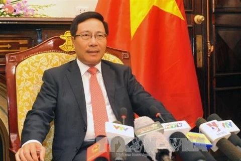 政府副总理范平明回答记者。（图片来源：越通社）