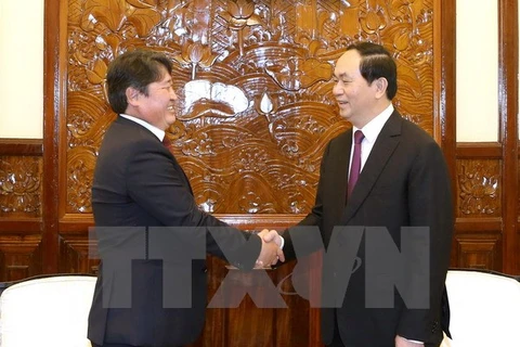 越南国家主席陈大光会见蒙古国住越大使