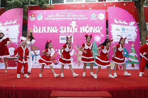 “粉红色圣诞节”活动。（图片来源：越南《人民报》）