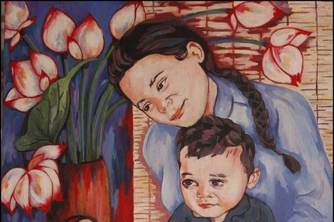 越南残疾画家举办“爱情拼图”画展