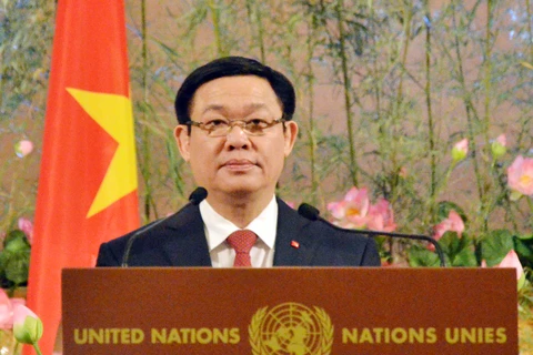 王廷惠出席越南加入联合国40周年纪念仪式并发言。（图片来源：越通社）