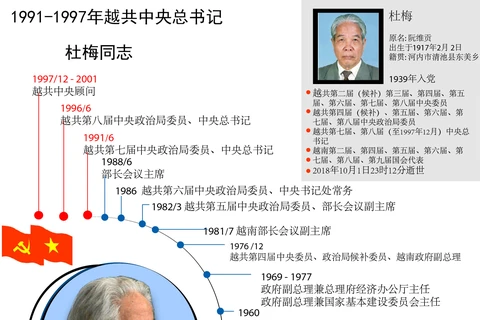 图表新闻：1991-1997年越共中央总书记杜梅同志