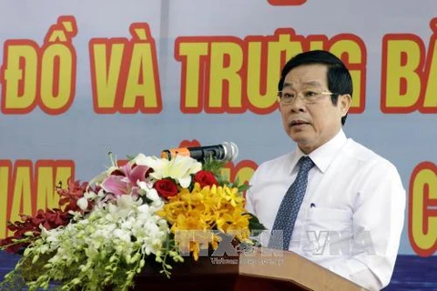 越南信息传媒部部长阮北山强调在开幕式上发表讲话。（图片来源：越通社）