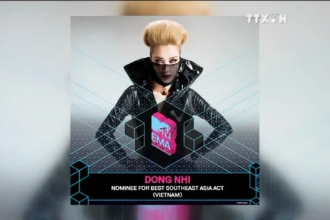 2016年MTV 欧洲音乐奖：越南女歌手冬儿荣获“东南亚最佳艺人奖”