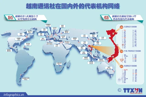 图表新闻：越南通讯社在国内外的代表机构网络