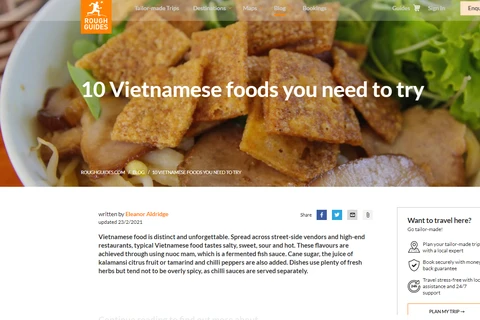 ROUGH GUIDES杂志推荐值得尝试的越南菜