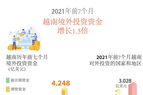 图表新闻：2021年前7个月越南竞赛投资资金增长1.3倍