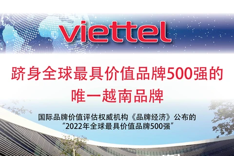 图表新闻：VIETTEL 跻身全球最具价值品牌500强的唯一越南品牌
