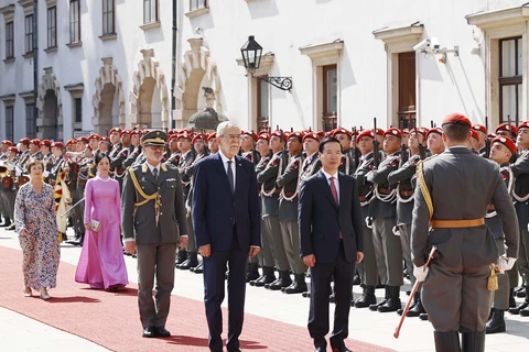 越南国家主席武文赏和奥地利总统亚历山大·范德贝伦举行会谈