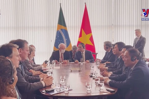 越南政府总理范明政与巴西总统路易斯·伊纳西奥举行会谈