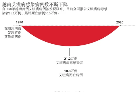 图表新闻：越南艾滋病感染病例数不断下降 