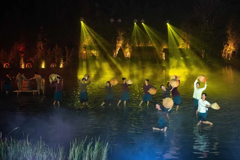 组图：《北部精华》实景演出成为河内颇具特色的夜间旅游产品