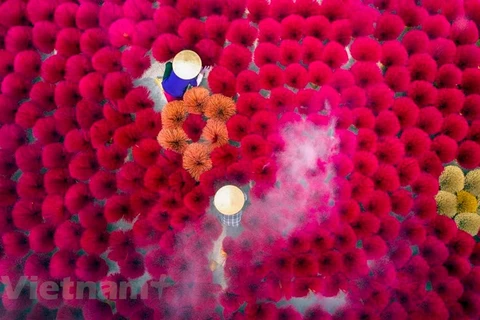 组图：广富桥村制香晾晒场：无尽的“红海”，美的太让人向往
