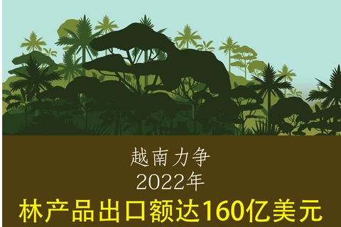 图表新闻：越南力争2022年林产品出口额达160亿美元