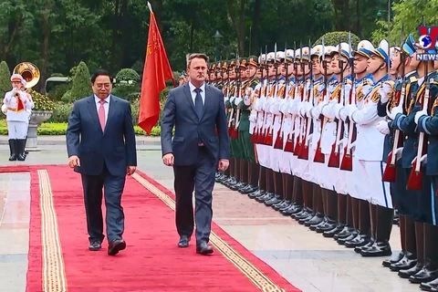 越南政府总理范明政与卢森堡大公国首相格扎维埃•贝泰尔举行会谈