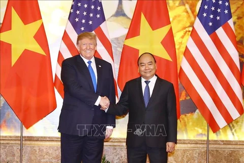 越南政府总理阮春福会见美国总统特朗普（组图）