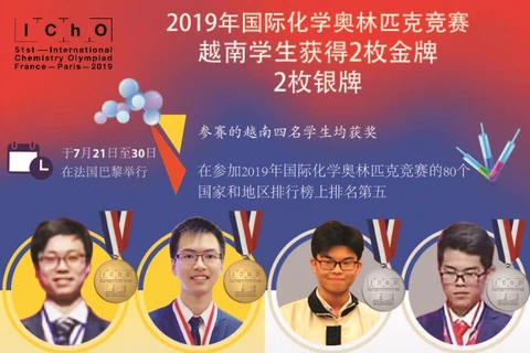 图表新闻：2019年国际化学奥林匹克竞赛：越南学生获得两金两银