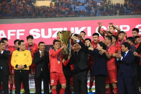 AFF Suzuki Cup 2018决赛第二回合：越南队打败马来西亚队 夺得冠军 (组图）