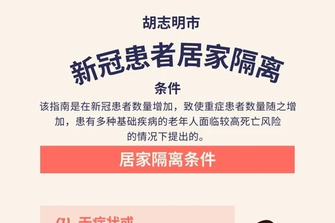 图表新闻：胡志明市新冠患者居家隔离的条件