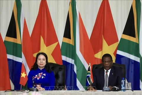 越南国家副主席武氏映春分别与南非领导人举行会谈与会晤