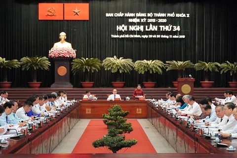 越共胡志明市第十届委员会召开第34次会议