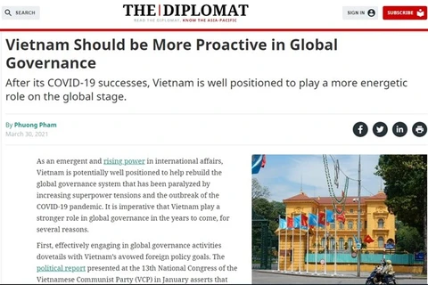 The Diplomat:参与全球治理体系将协助越南改善国际地位