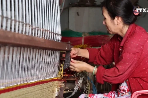 前江省多措并举扶持隆定乡传统凉席编织业发展