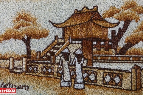组图：刻画越南风土人情之美的大米画
