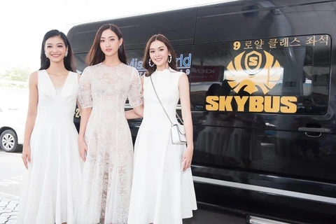2019年越南世界小姐前三名在新山一机场引起“混乱”（组图）