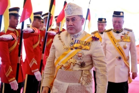 12月13日，吉兰丹州苏丹穆罕默德五世宣誓就任马来西亚第15任国王（图片来源：nst.com.my）