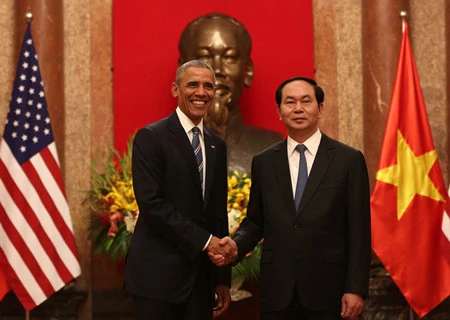 越南国家主席陈大光与美国总统奥巴马