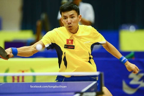 越南乒乓球队获得东南亚男子团体冠军（图片来源：越共电子报）