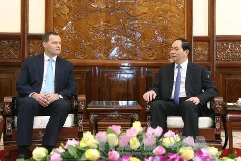 越南国家主席陈大光会见捷克驻越大使马丁（图片来源：越通社）