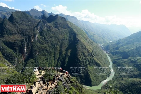 游客游览海拔1600-1800米的北部山区“四大岭峰”之一的马鼻梁岭（图片来源于《越南之声广播电台》）