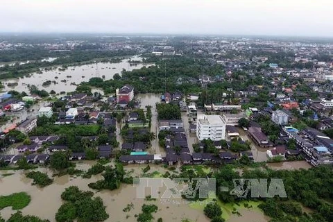 ​泰国南部强降雨导致洪水泛滥（图片来源：越通社）