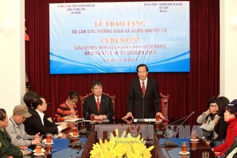 越南劳动荣军与社会部部长陶玉容​发表讲话（图片来源：越通社）