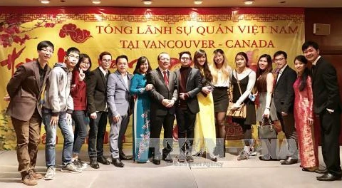 越南驻加拿大温哥华总领事馆举行迎春招待会（图片来源：越通社）