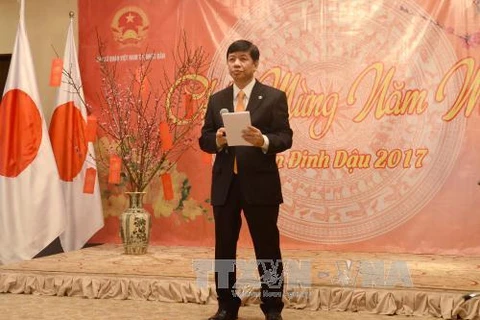 越南驻日本大使阮国强致开幕词（图片来源：越通社）