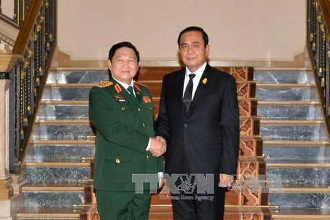 泰国总理巴育会见越南国防部部长吴春历大将（图片来源：越通社）