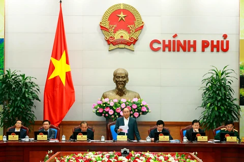 越南政府2月例行会议（图片来源：越通社）