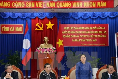 老挝国会主访问。（图片来源：越通社） 