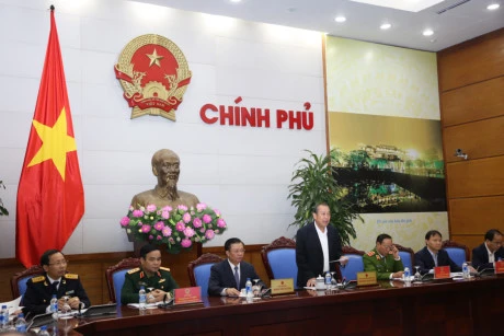 越南政府副总理张和平在会议上发表讲话
